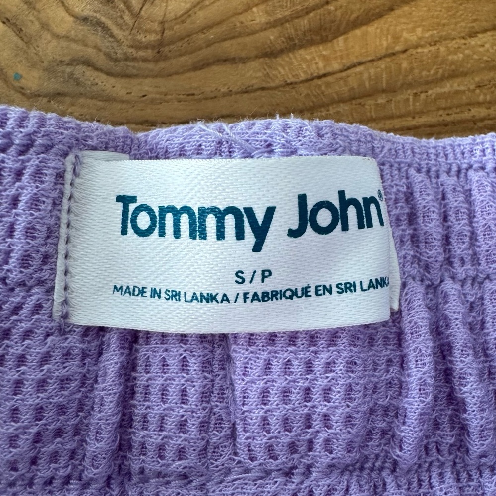 Tommy John Lounge Shorts Women’s Small Lilac Purple Waffle Tie 4.5” Inseam - Picture 4 of 8